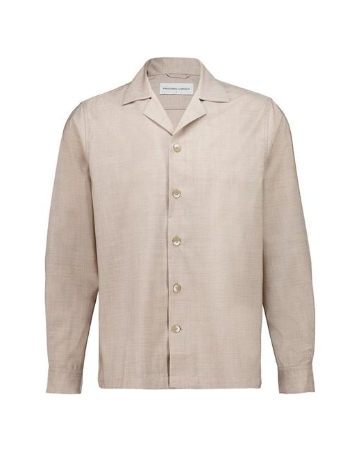 Frescobol Carioca Natural Safra Wool Shirt for men