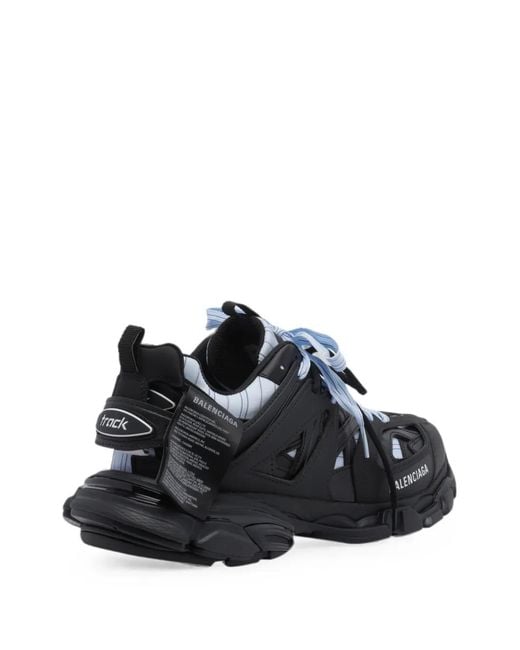 Balenciaga Black Track Shirt Panelled Sneakers for men