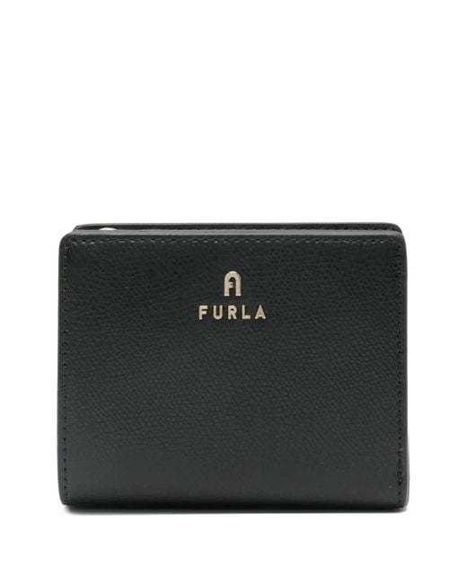 Furla Black Camelia S Compact Wallet