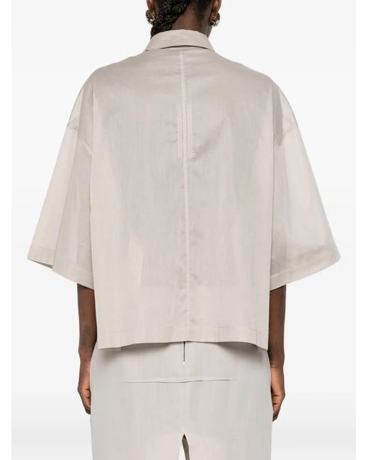 Rick Owens White Pocket Shirt
