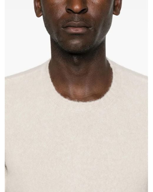 Drumohr White Cashmere Sweater for men