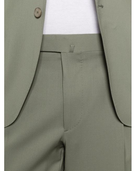 Santaniello Green Pocket Button Suit for men