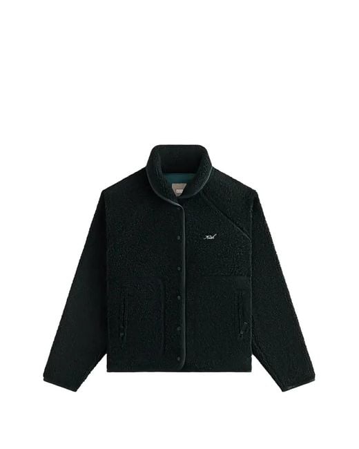 Kith Black Grayson Button-Down Sherpa-Texture Jacket