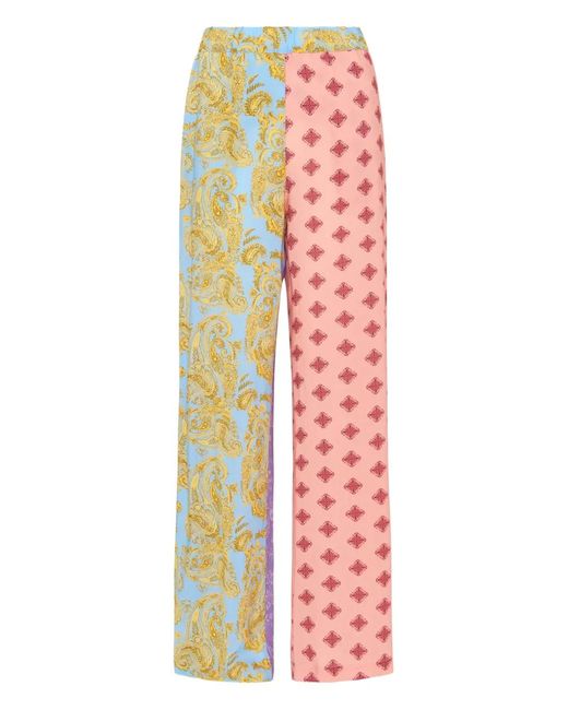 Donde Esteban White Paisley Patchwork Trousers