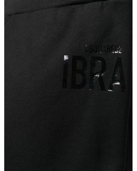 DSquared² Black Elasticated Track Pants for men