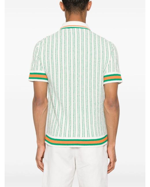メンズ Casablancabrand Terry-cloth Polo Shirt Green