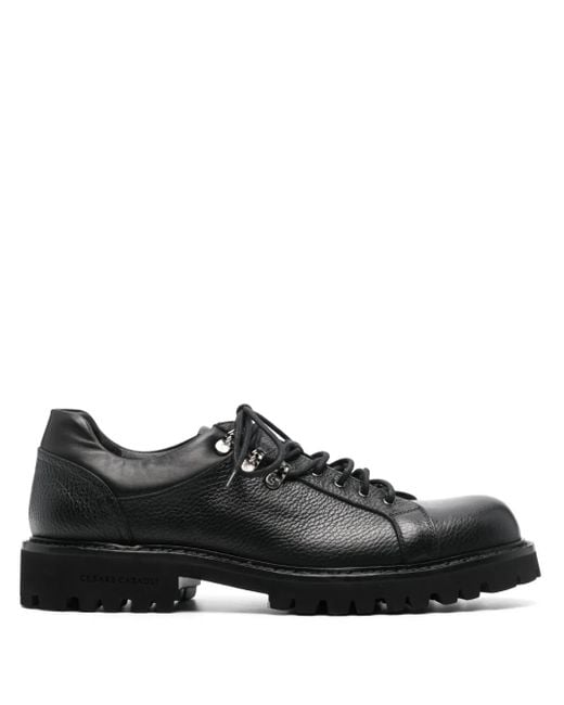 Casadei Carvo Lace-up Leather Sneakers in het Black voor heren