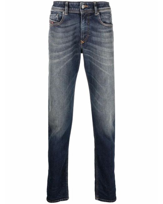 DIESEL Blue Skinny-Cut Denim Jeans for men