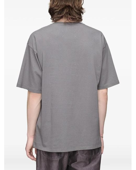 Maison Margiela Gray T-Shirt À Design Superposé for men