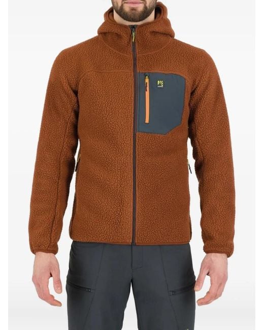 Karpos Brown Zip-Fastening Hoodie for men