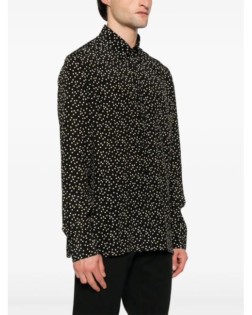 Tom Ford Black Fluid Silk Shirt For for men