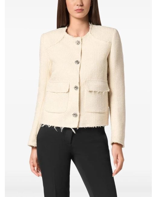 Philipp Plein Natural Tweed Jacket
