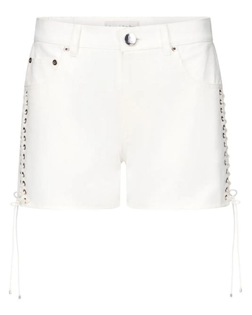 Ludovic de Saint Sernin White Logo-Patch Shorts