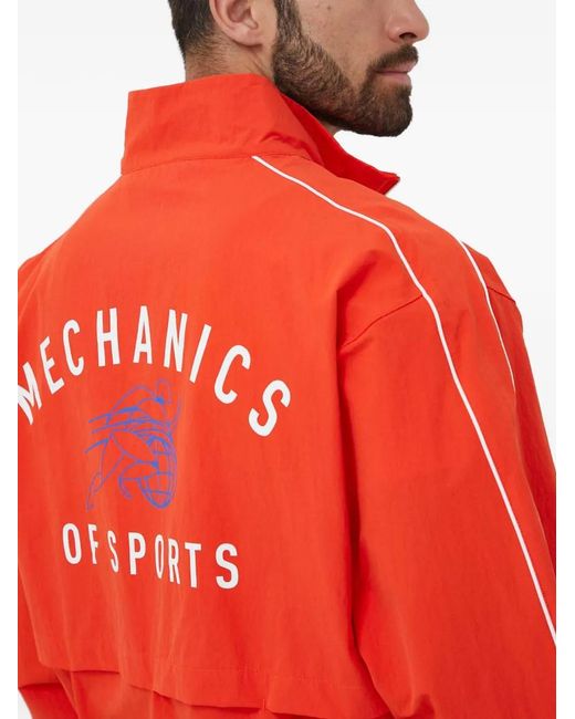 PUMA Red Zipped Graphic Jacket for men