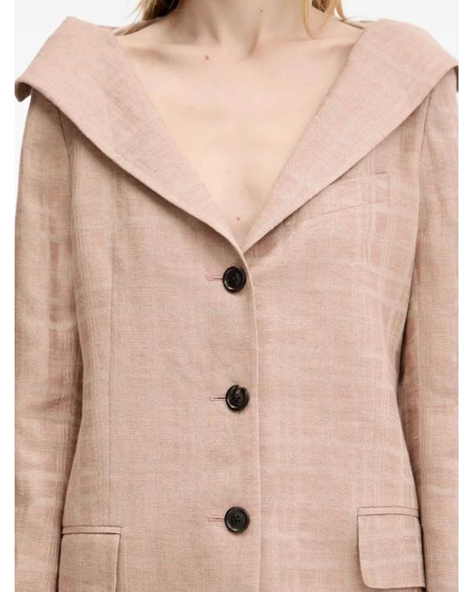 Our Legacy Natural Dropped-Shoulder Checked Blazer