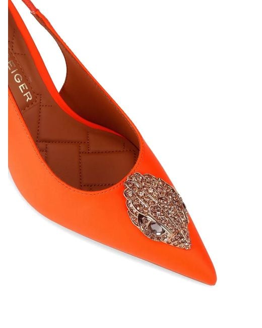 Kurt Geiger Red Large Eagle Slingback Embellished Pumps