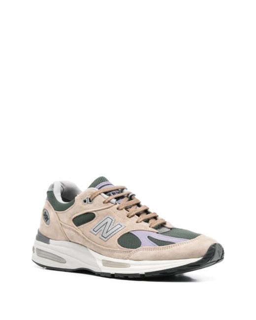 New Balance White 991V2 Sneakers