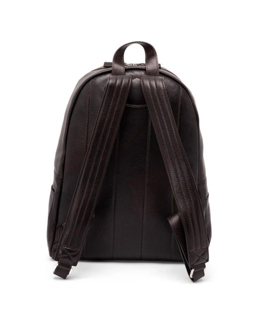 Orciani Black Lagoon Leather Backpack for men