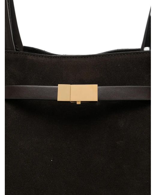 DeMellier London Black New York Suede Shoulder Bag