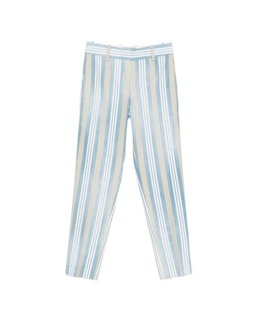 Ermanno Scervino Blue Striped Trousers