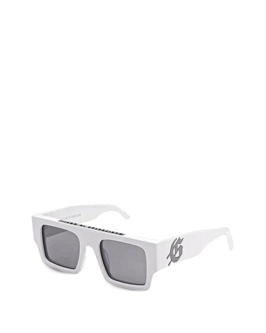 Godspeed White Og Logo-Plaque Square-Frame Sunglasses for men