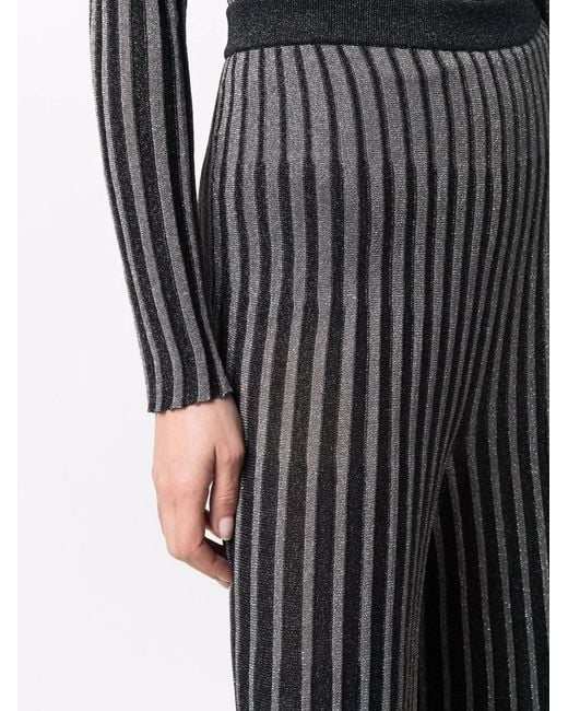 Stella McCartney Black Pleated Wide-Leg Trousers