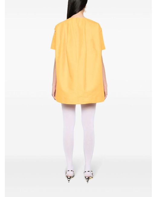 Marni Yellow Cady Mini Dress