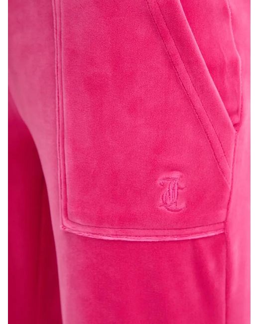 Juicy Couture Pink Front-Pocket Track Pants