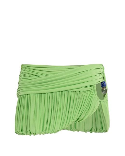 Christopher Esber Green Beach Glass Bubble Mini Skirt