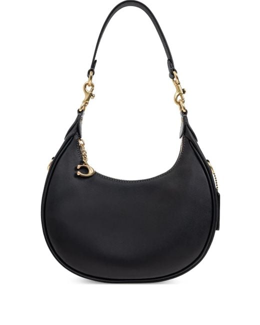 COACH Black Schultertasche aus Leder