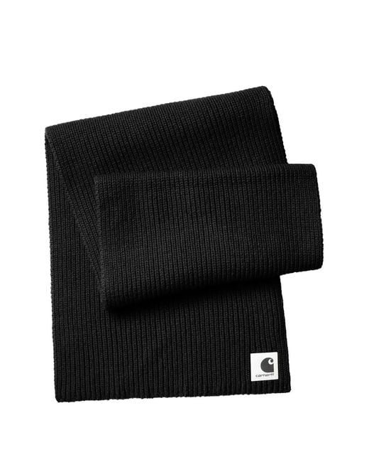 Carhartt Black Mira Logo-Patch Scarf