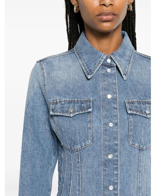 Chloé Blue Corset Style Shirt