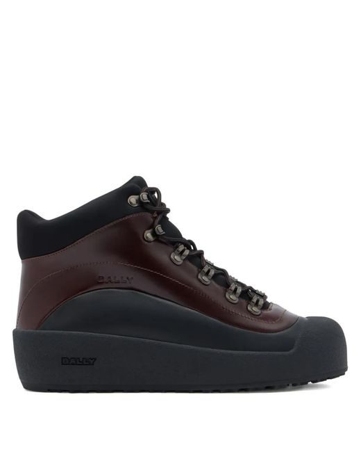 Bally Black Curling Padded-Collar Boots for men