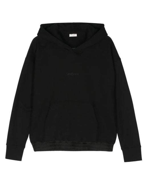 Saint Laurent Black Cotton Sweatshirt