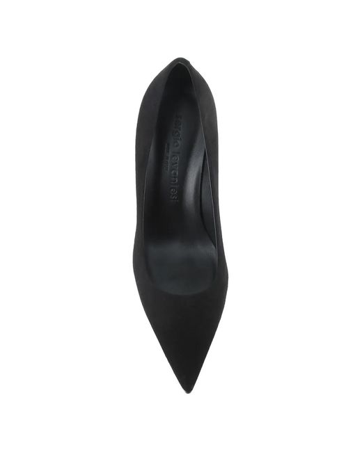 Sergio Levantesi Black Dusy Pointed-Toe Pumps