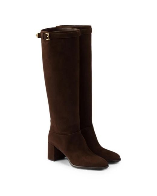 Prada Brown Suede Boots