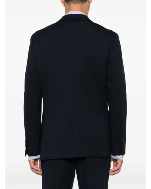 Manuel Ritz Blue Notched-Lapel Single-Breasted Blazer for men