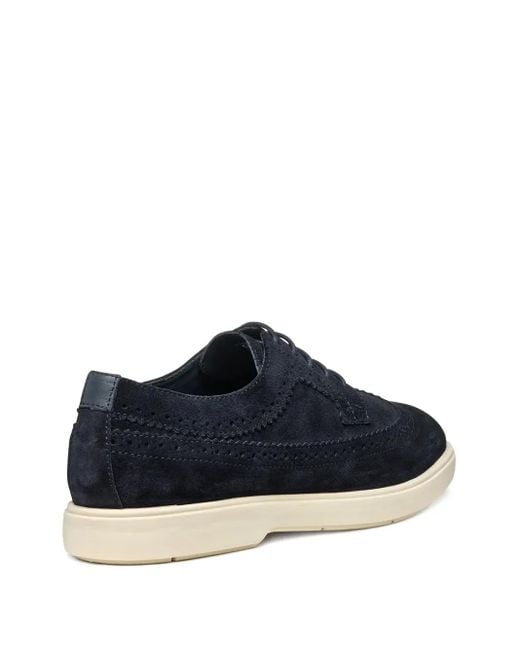 メンズ Geox レザー ダービーシューズ Blue
