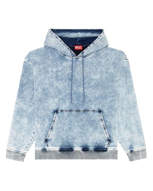 DIESEL Blue D-Um-Rib Denim Hoodie
