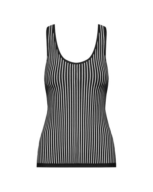 Maison Close Black Striped Tank Top