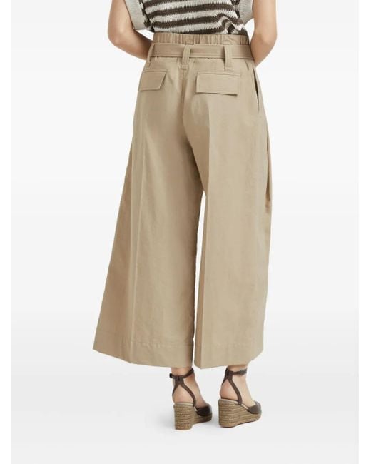 Brunello Cucinelli Natural Belted Trousers