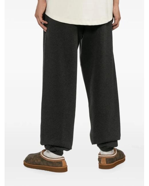 Essentials White Logo-Patch Track Pants for men