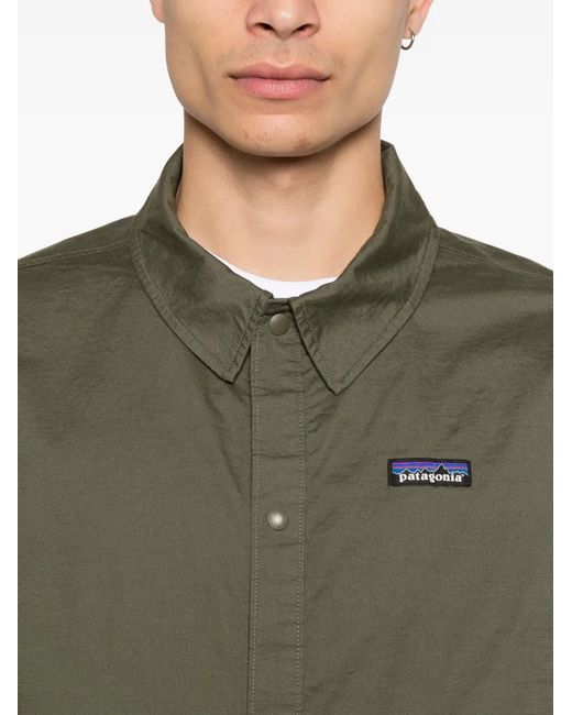 Patagonia Green Logo-Patch Overshirt for men