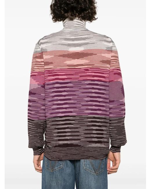 Missoni Red Intarsia-Knit Wool Jumper for men