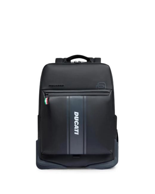 Piquadro Black X Ducati Logo-Detail Backpack