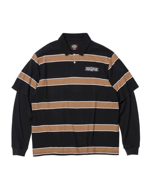 Polo A Righe di Supreme in Blue da Uomo