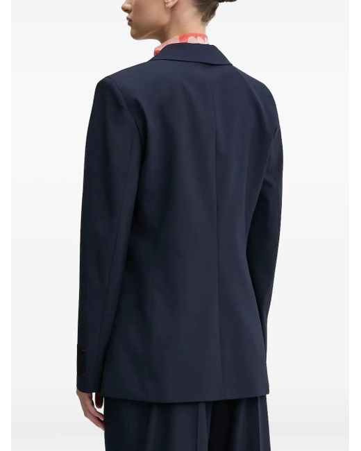 HUGO Blue Double-Breasted Suit Jacket