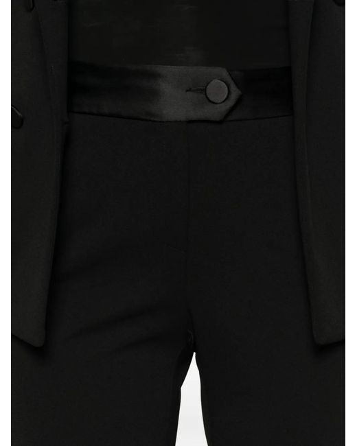 Imperial Black Contrast-Waistband Trousers