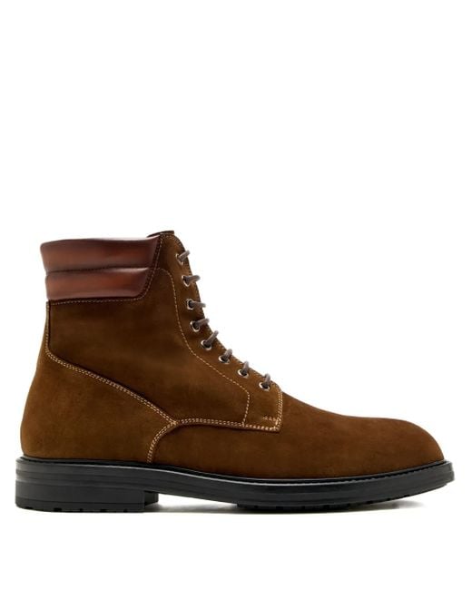 Magnanni Shoes Schnürstiefel aus Wildleder in Brown für Herren