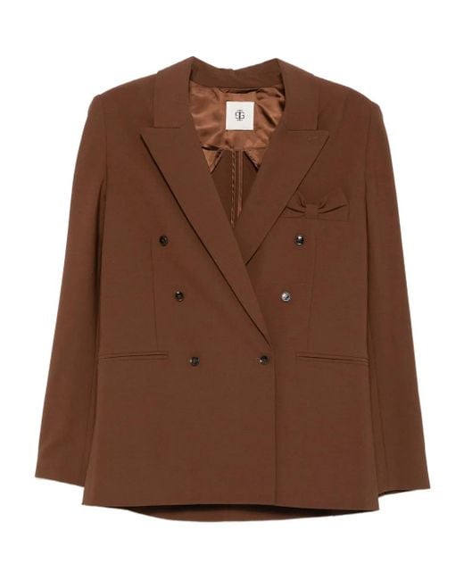 THE GARMENT Brown Bow-Detail Blazer